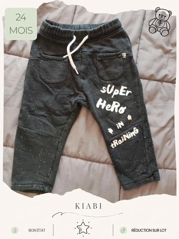 Bas de jogging gris chiné 🧸 Taille 24 mois 🧸 Kiabi